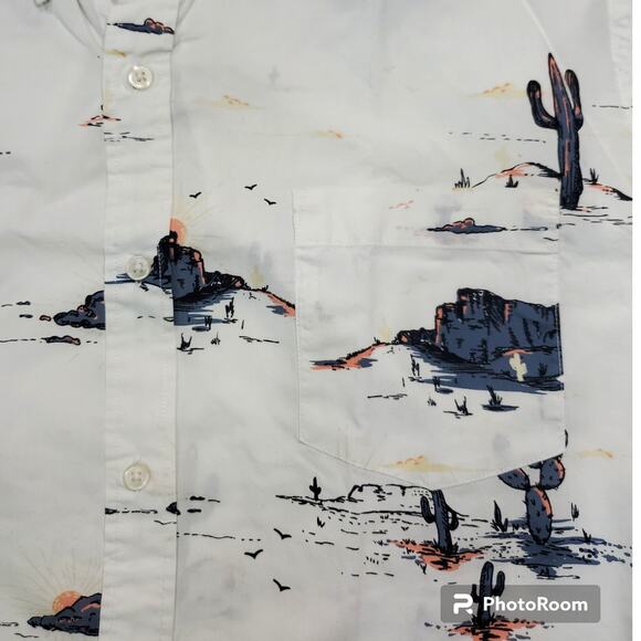 Goodthreads | Slim Poplin Cactus Shirt | Size XXL - Picture 3 of 4